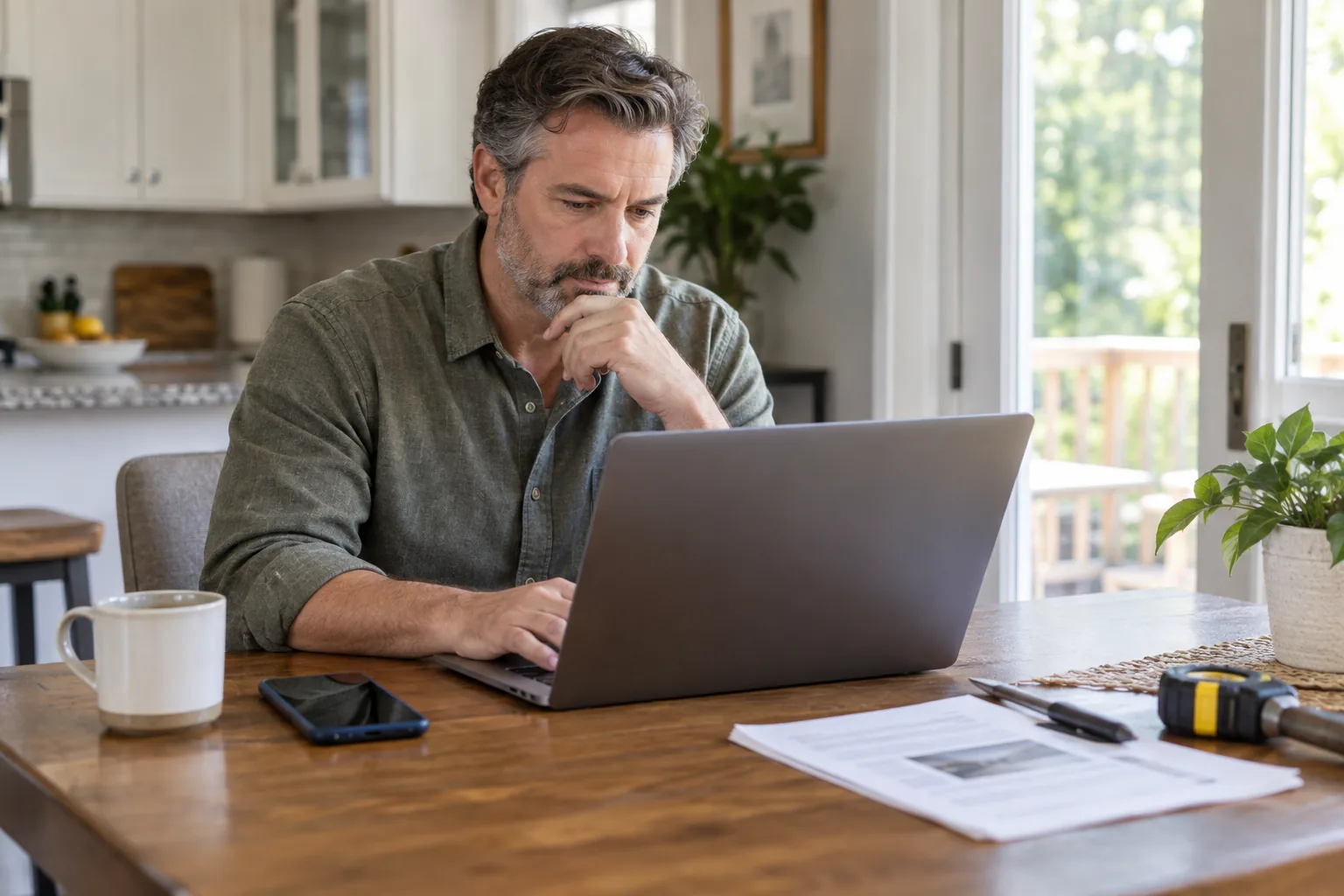 Homeowner reviewing service terms before requesting a referral