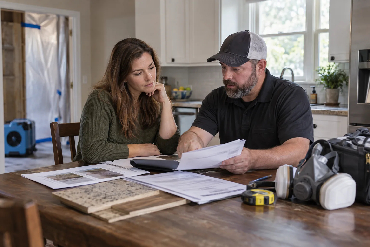 Homeowner asking a remediation contractor detailed screening questions