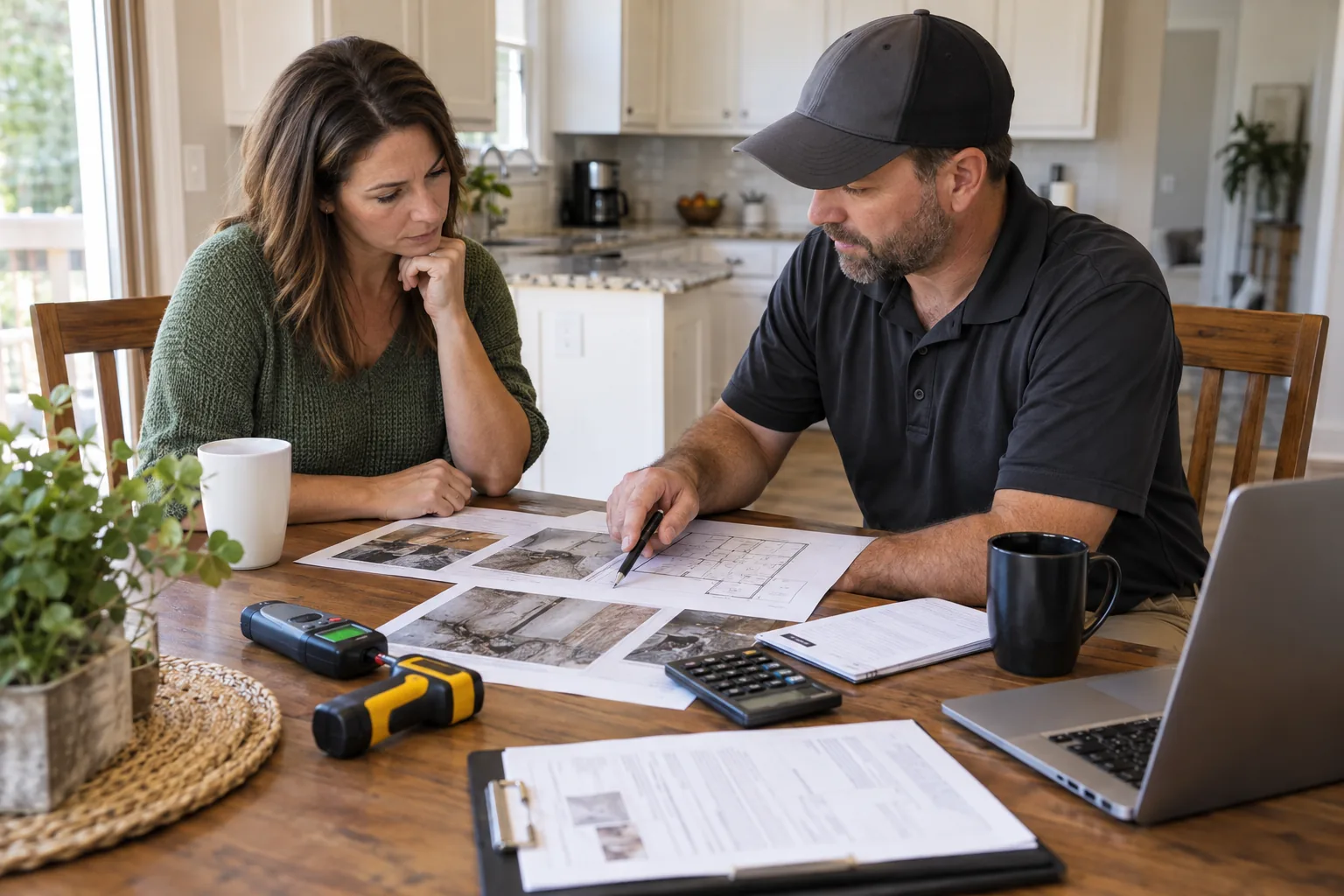 Jackson homeowner reviewing a detailed mold remediation estimate